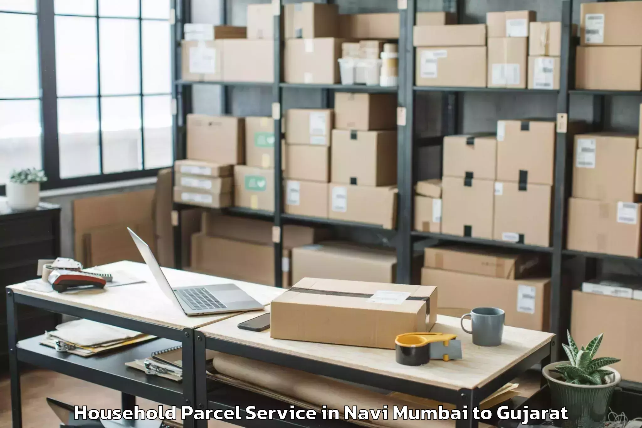 Trusted Navi Mumbai to Amirgadh Household Parcel